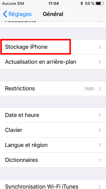 Application iphone stockage documents