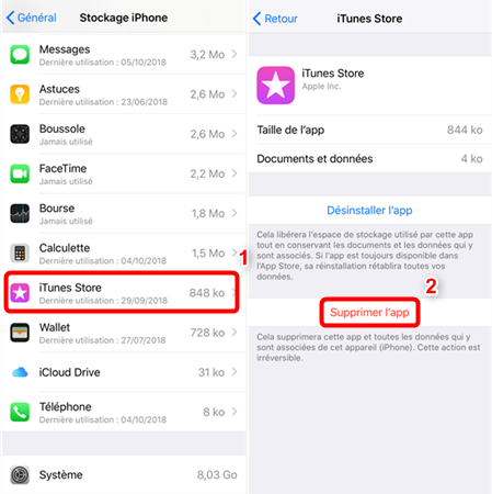 Iphone comment supprimer une application