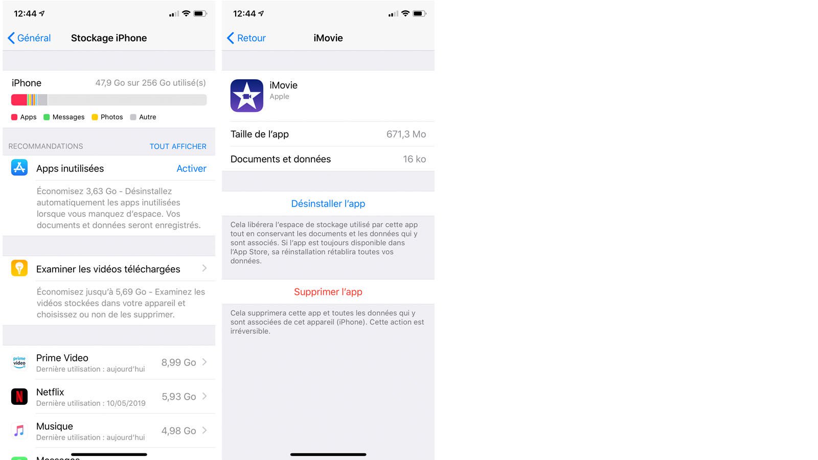 Vider le cache d'une application iphone