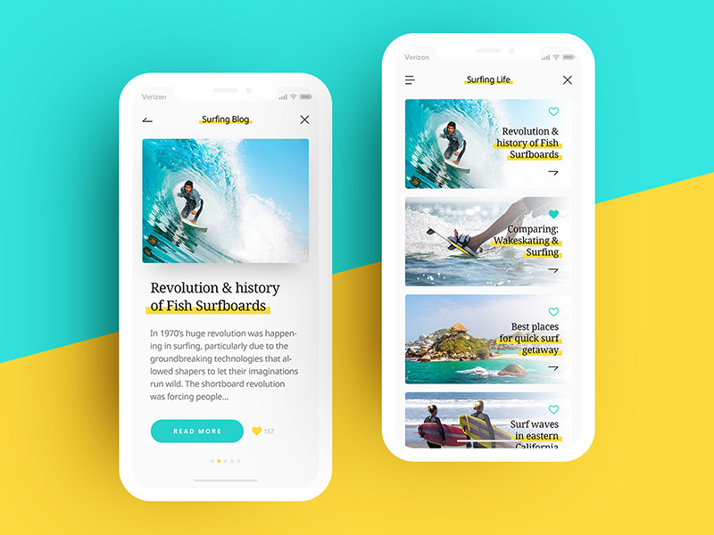 Application surf iphone