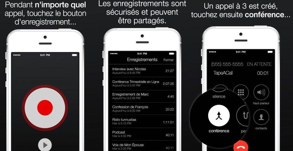 Application iphone enregistrement appel