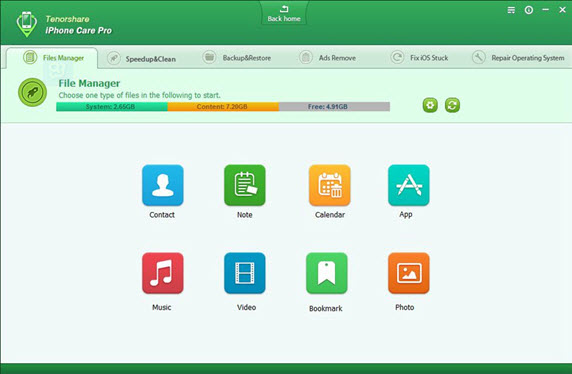 Application gratuite nettoyage iphone