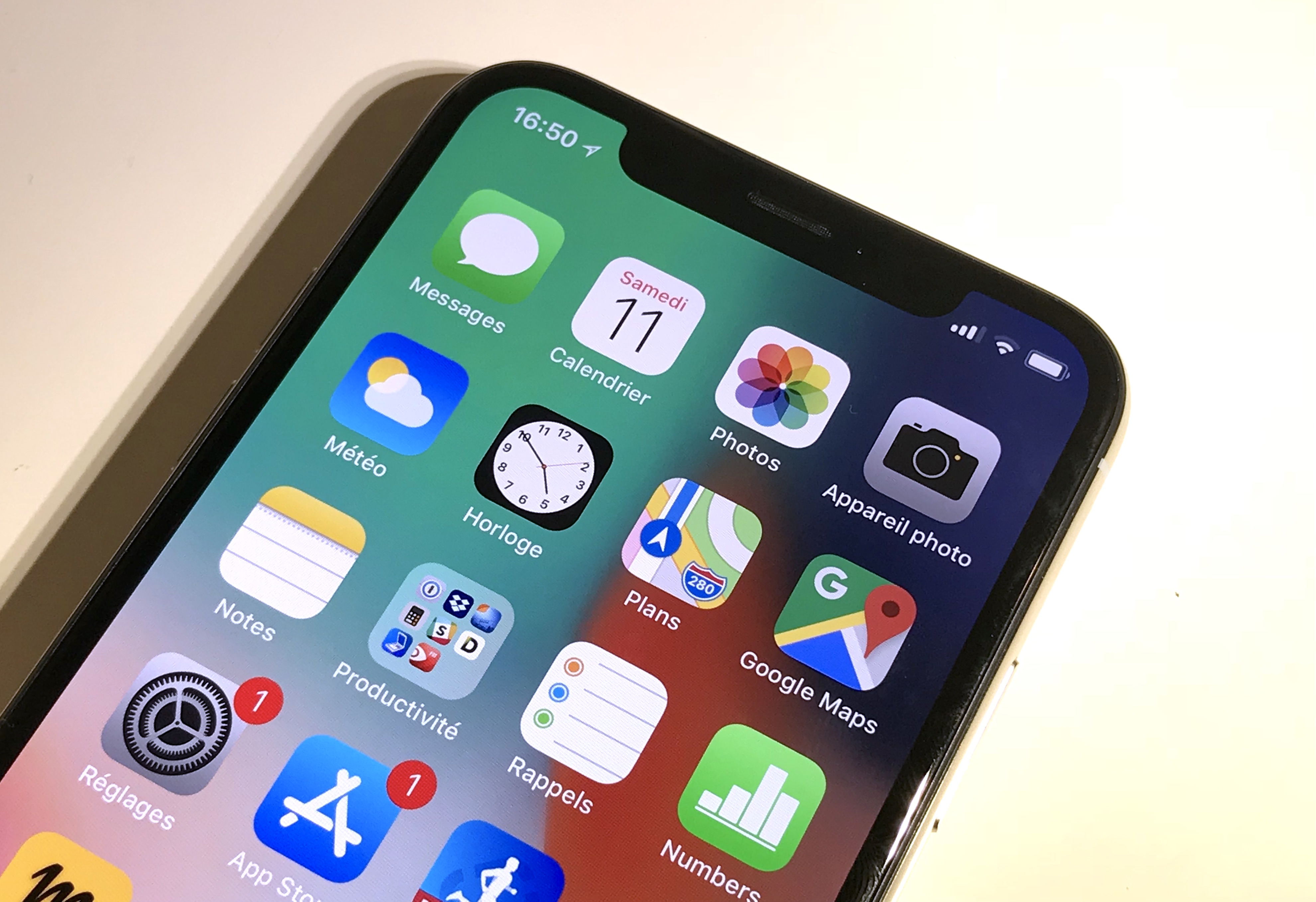 Application test ecran iphone
