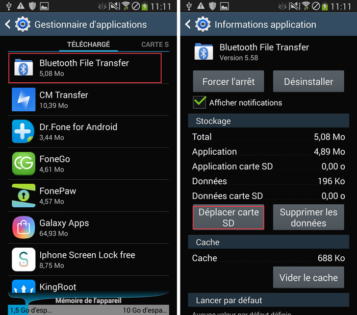 Envoyer une application par bluetooth iphone
