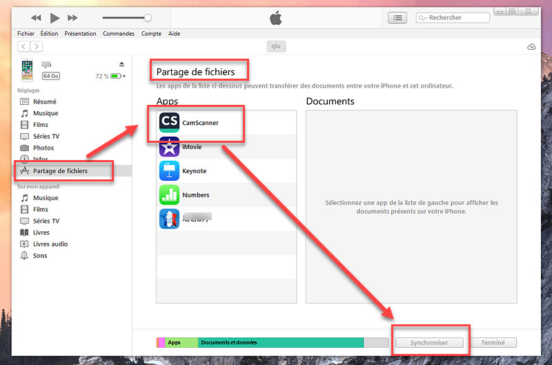 Transferer application iphone vers ordinateur