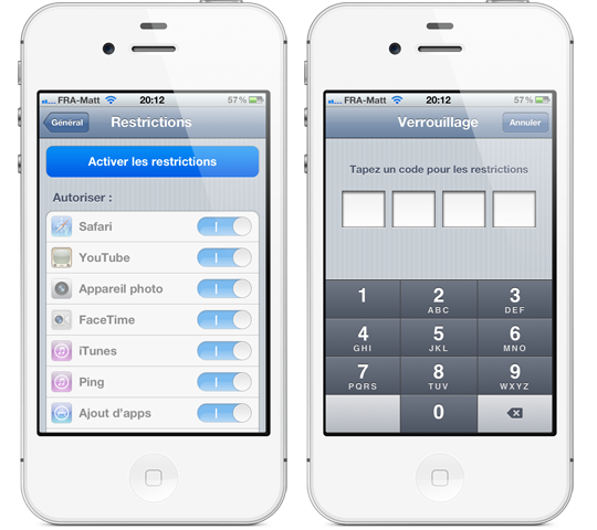 Achat application iphone