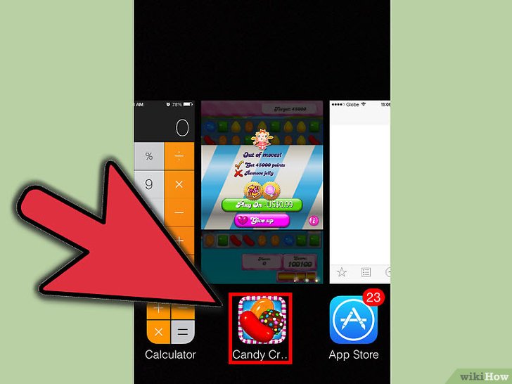 Fermer une application iphone ios 7