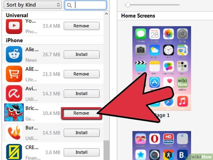 Supprimer des application sur iphone 7