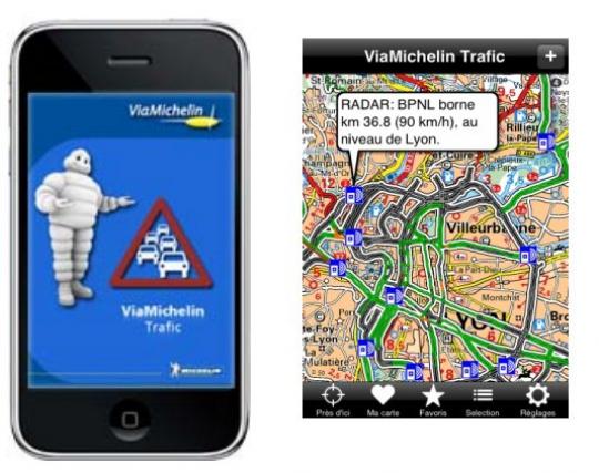 Application iphone trafic routier