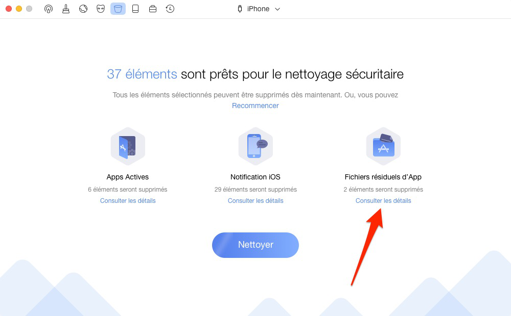 Application pour nettoyer iphone 6