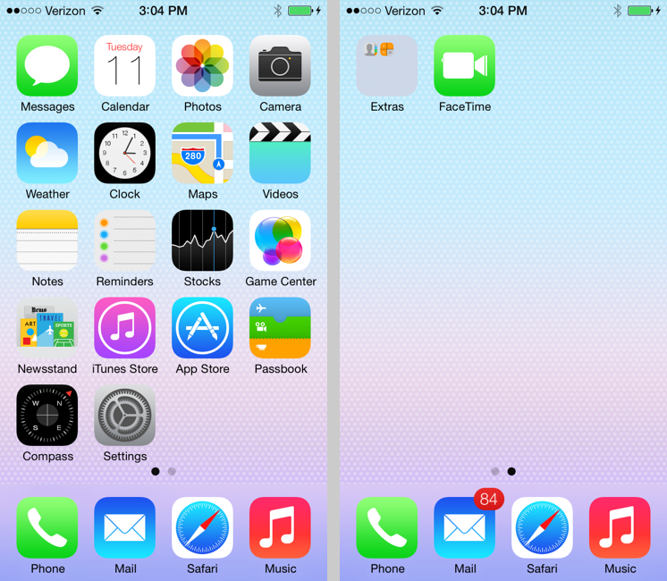 Application iphone ios7