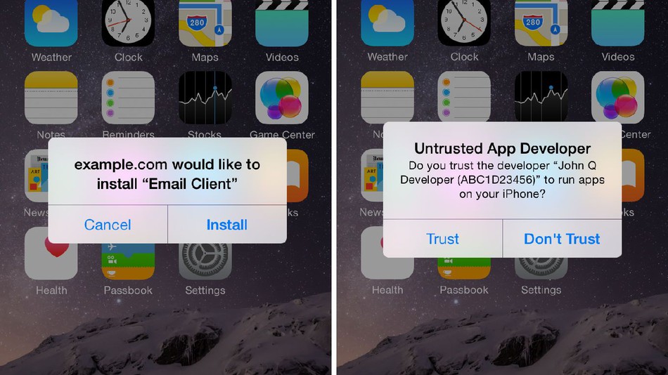 Iphone application masquée