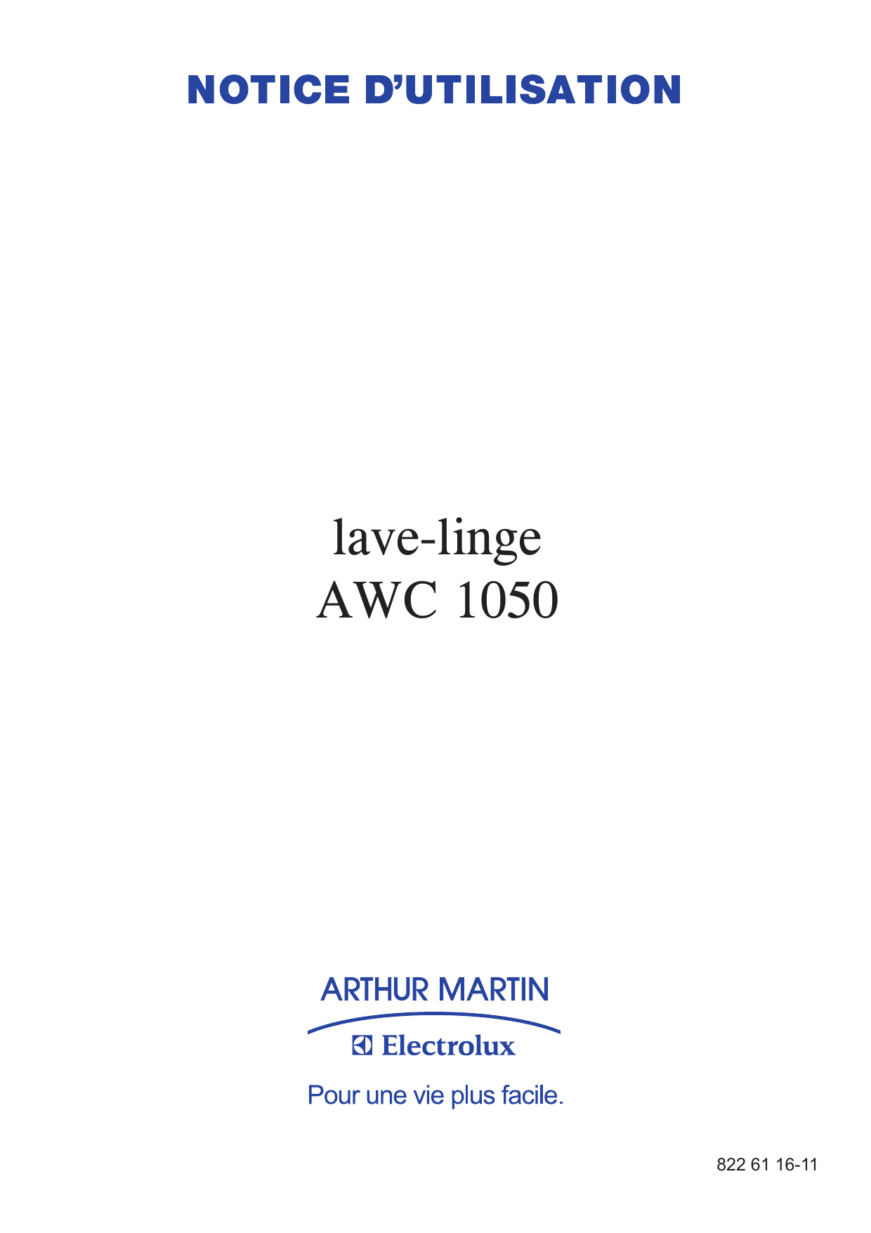 Lave linge electrolux notice