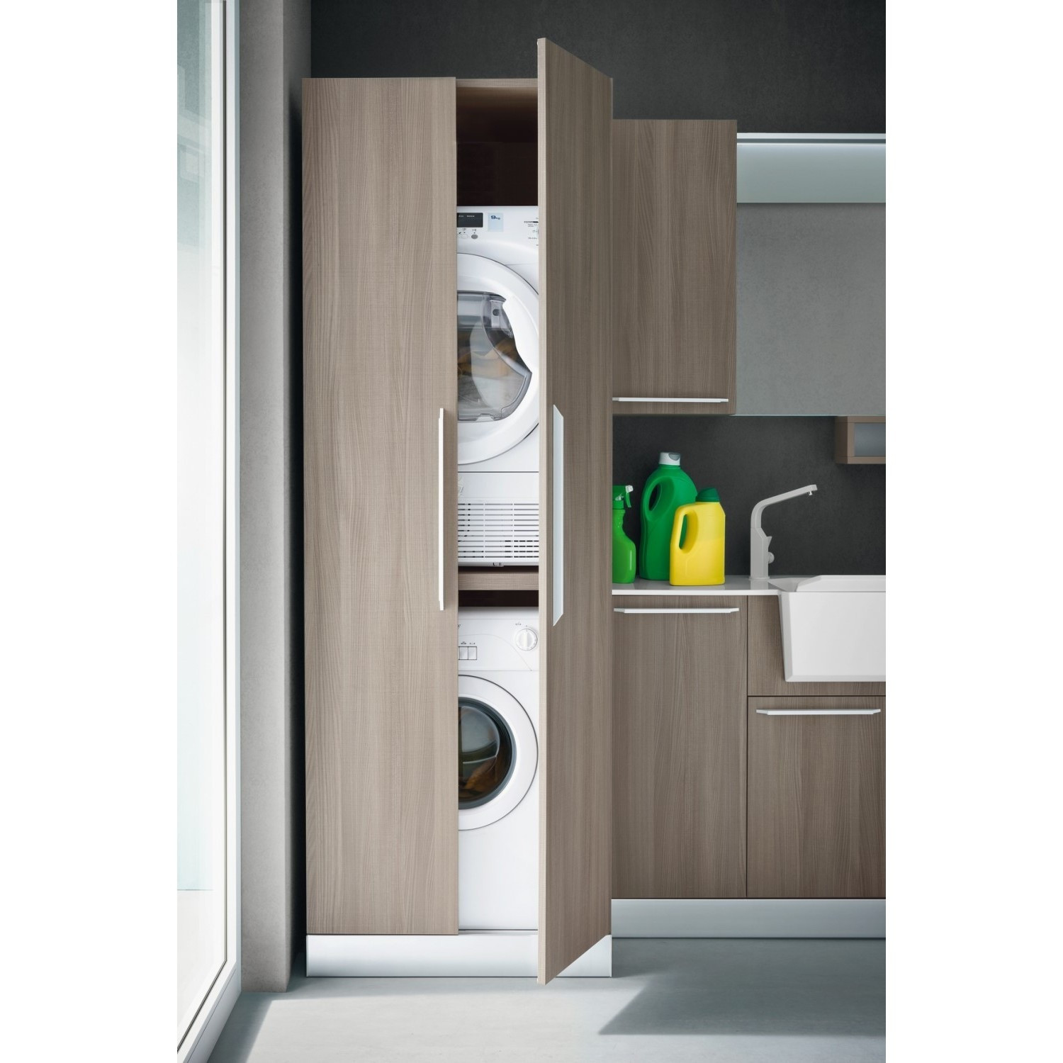 Meuble seche linge lave linge