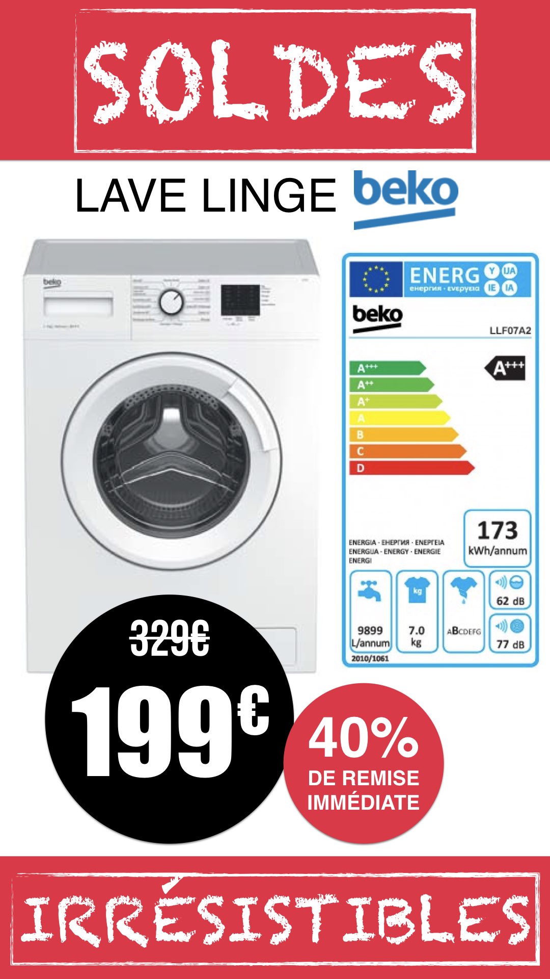 Lave linge leclerc