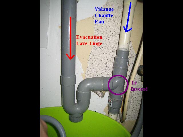 Tuyau evacuation lave linge bouché