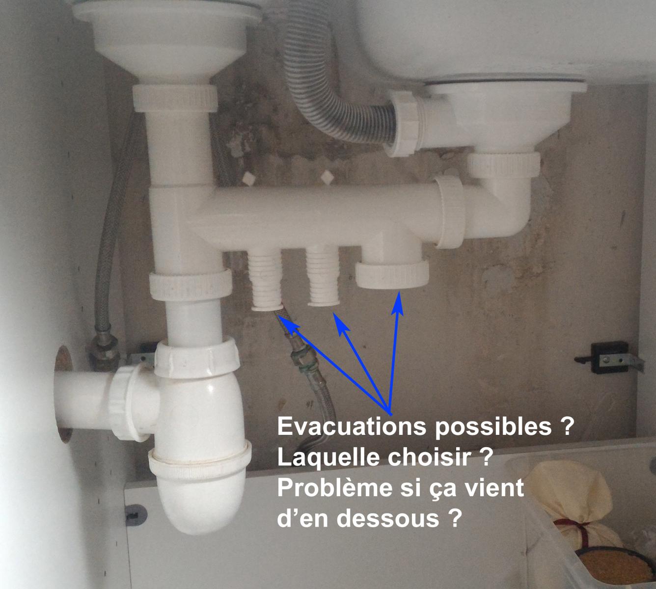Siphon évacuation lave linge
