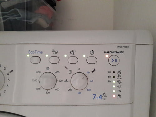 Panne lave linge indesit clignote