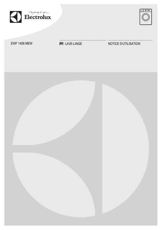 Lave linge electrolux notice