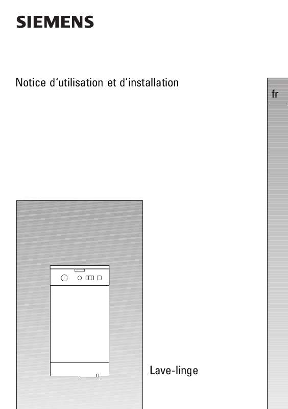 Notice lave linge siemens