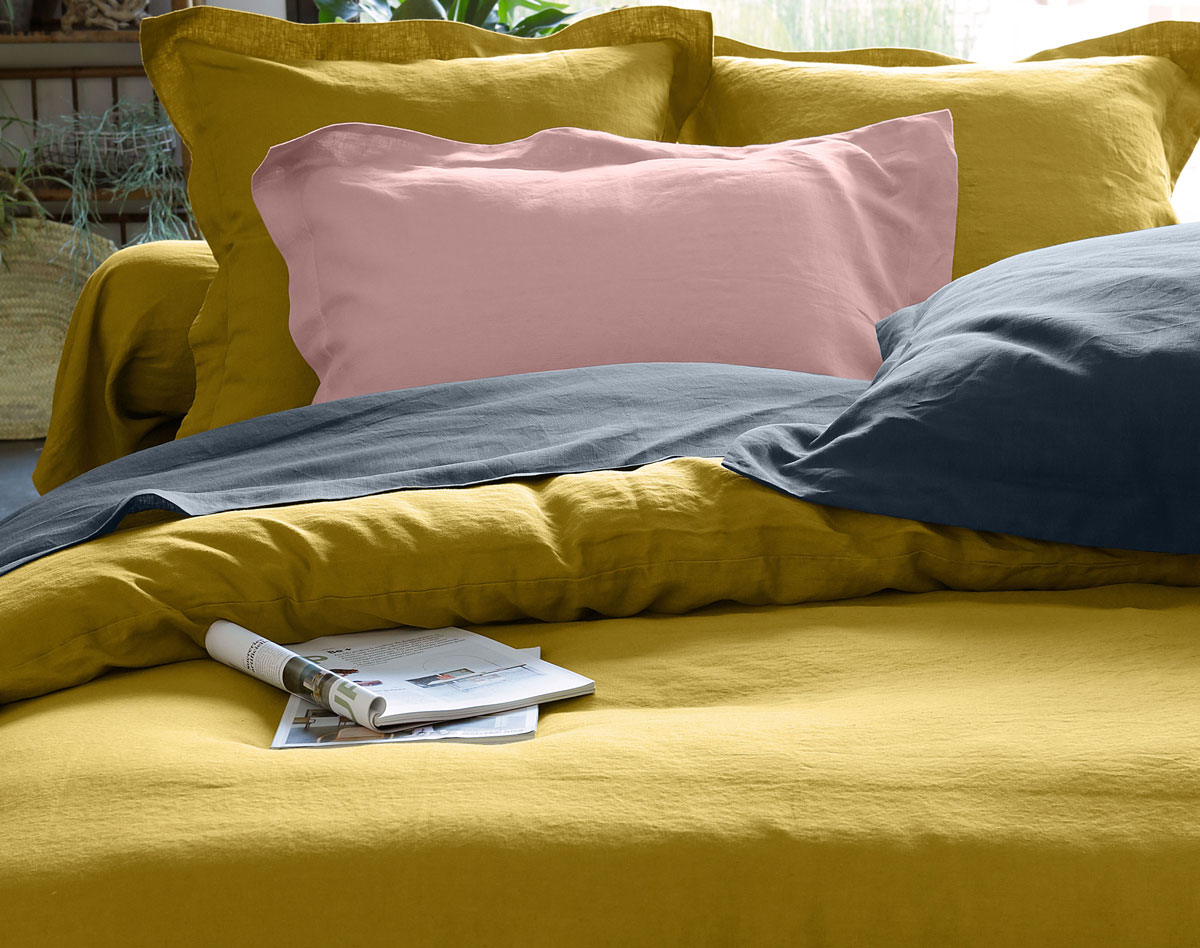 Linge de lit en lin lavé pas cher