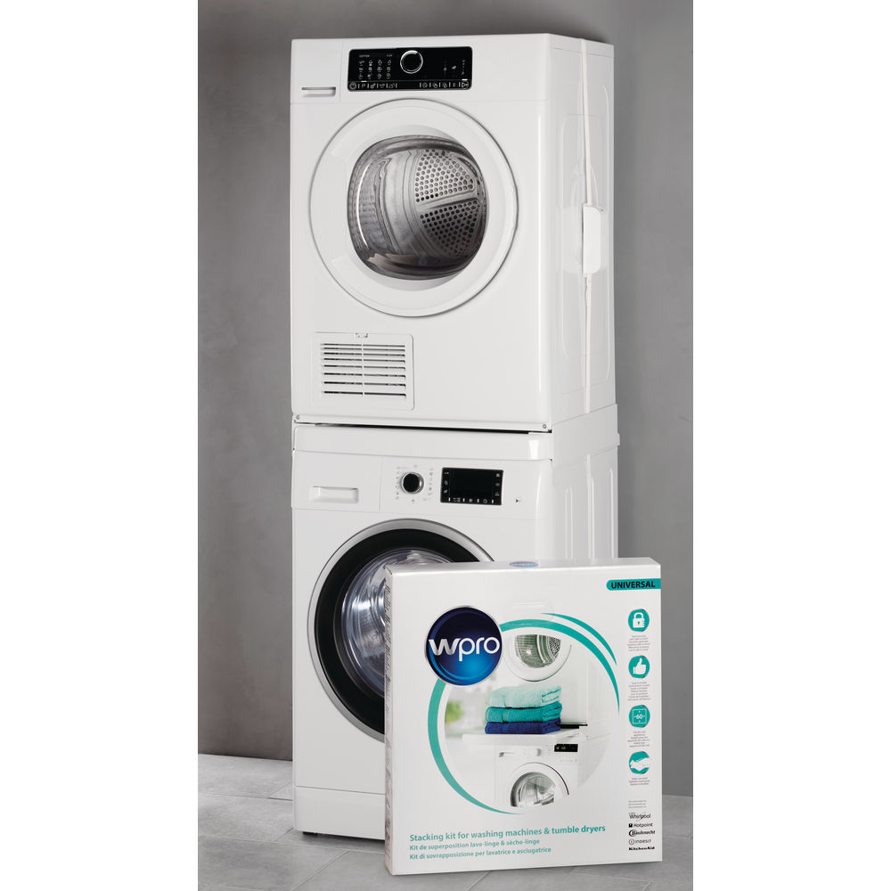 Superposition lave linge seche linge universel