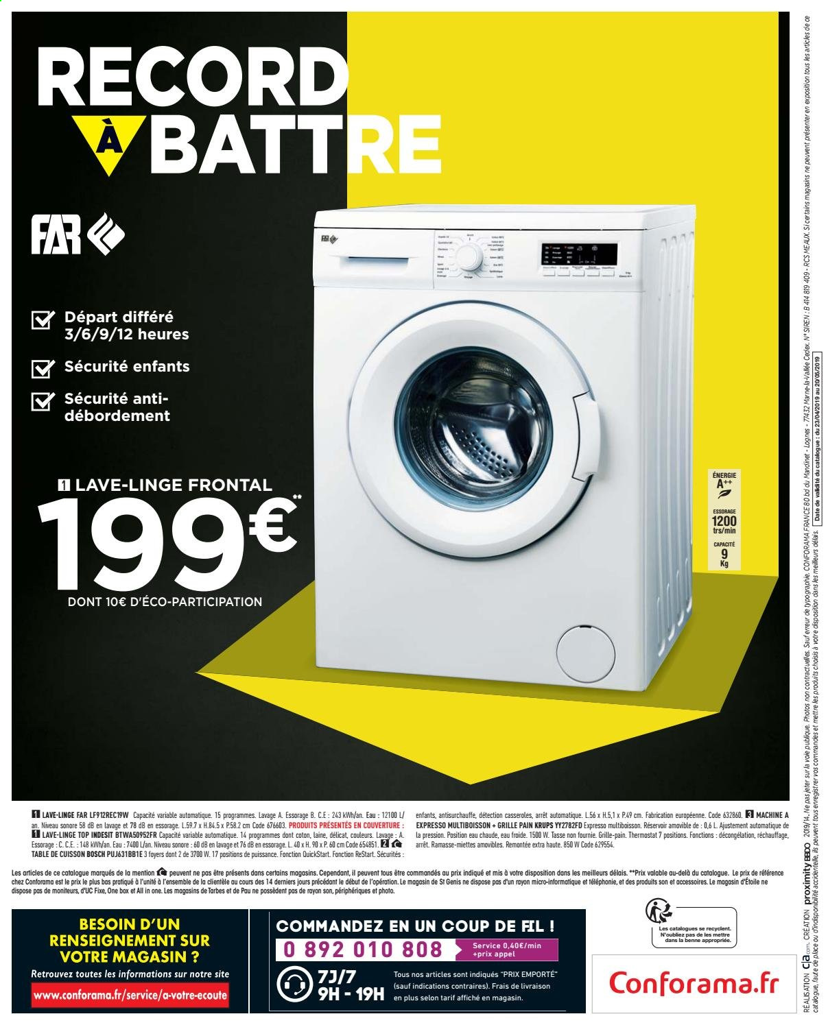 Lave linge conforama bosch
