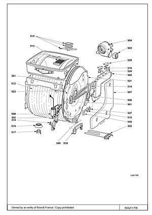 Vue éclatée lave linge