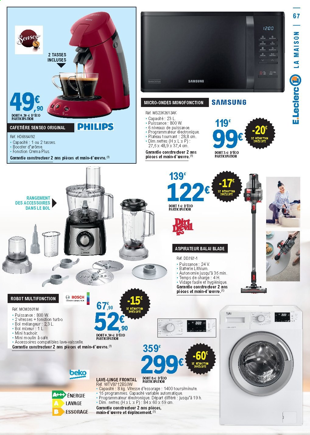 Lave linge chez leclerc