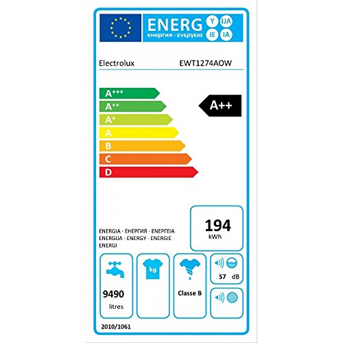 Lave linge electrolux ewt1274aow