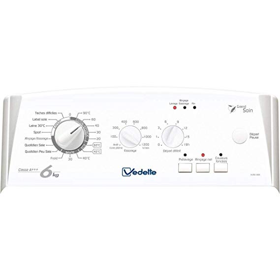 Lave linge vedette vlt612ex