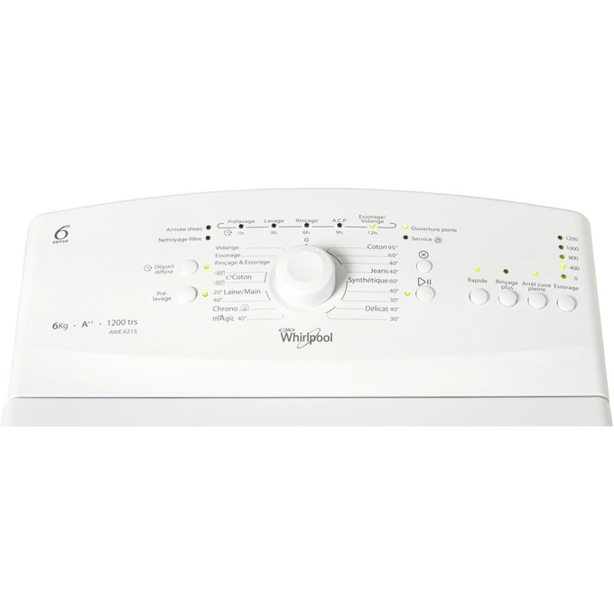 Lave linge whirlpool awe 6215