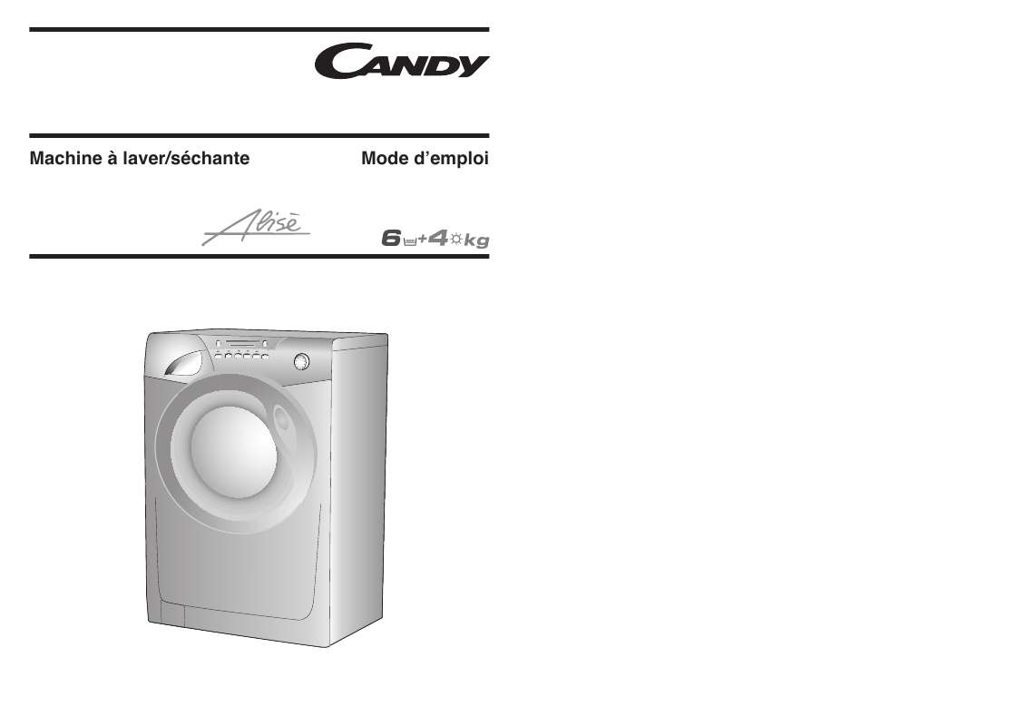 Lave linge candy alisé notice