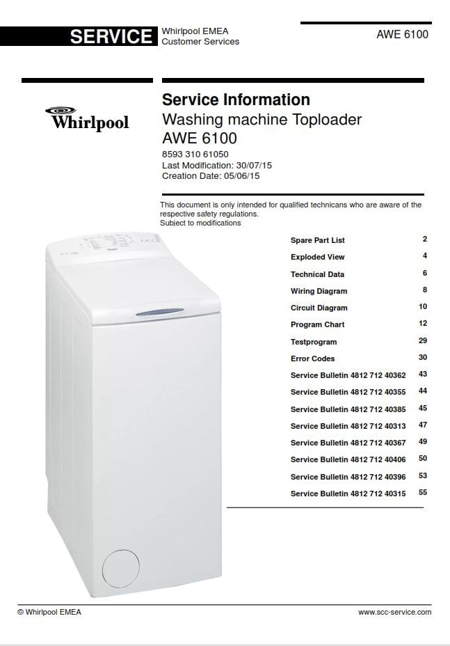 Lave linge whirlpool awe 6628
