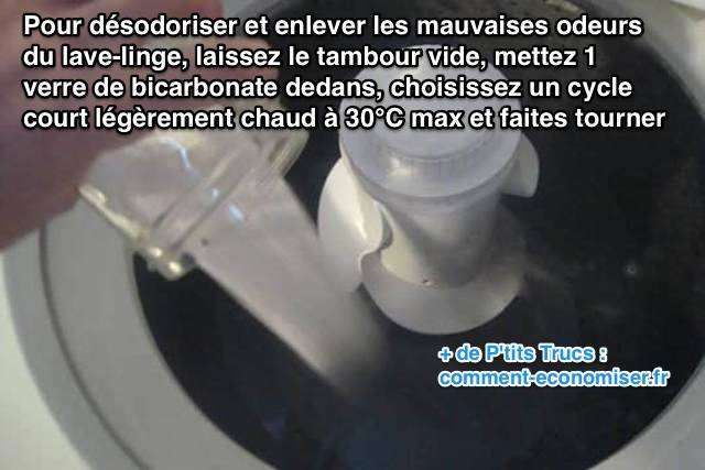 Enlever les mauvaises odeurs du lave linge