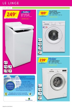 Lave linge intermarché
