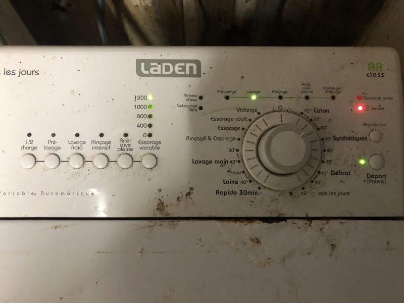 Code panne lave linge laden
