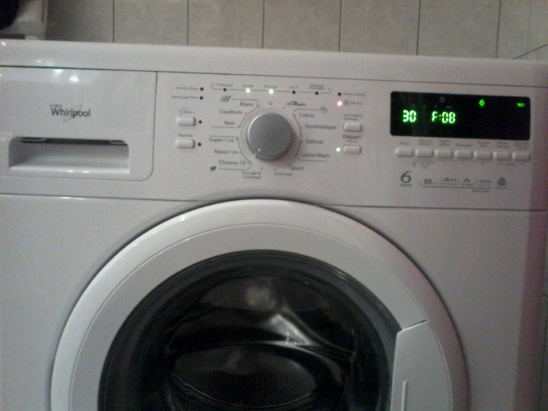 Code erreur whirlpool lave linge