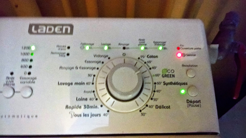 Lave linge en panne