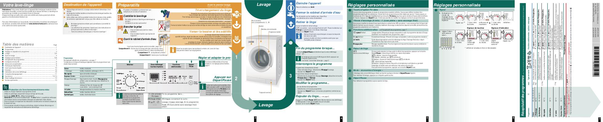 Panne lave linge siemens