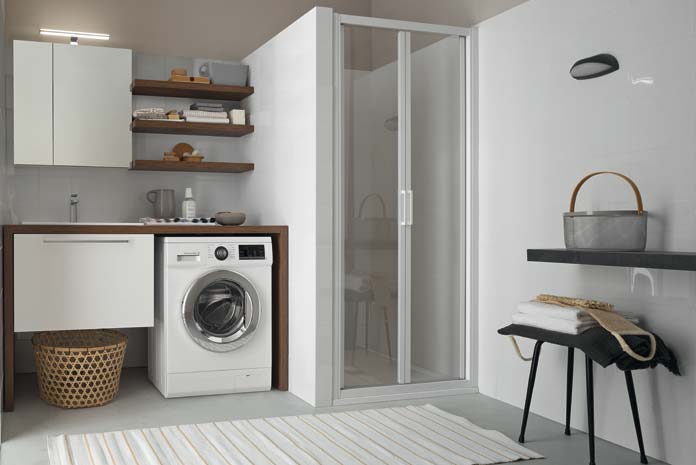 Meuble salle de bain avec emplacement lave linge