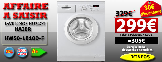 Lave linge en promo