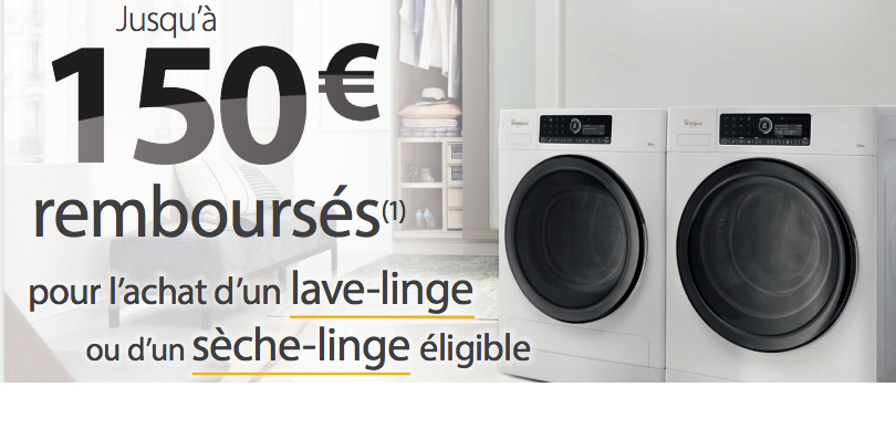 Offre lave linge et seche linge