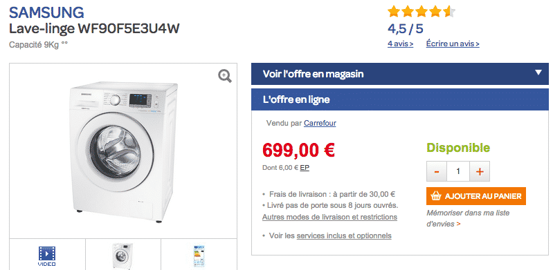Bon plan lave linge