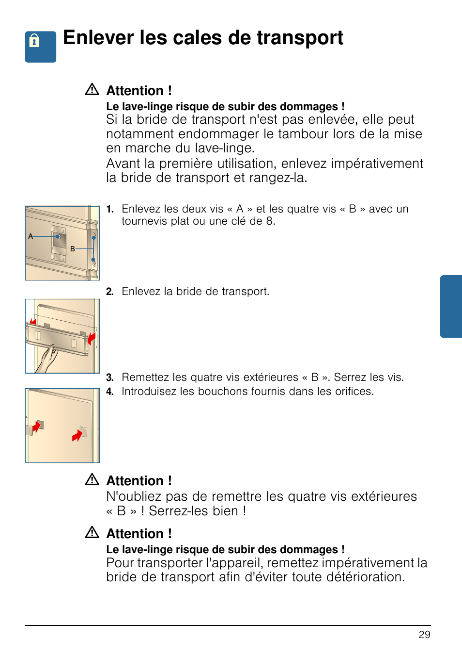 Premiere utilisation lave linge