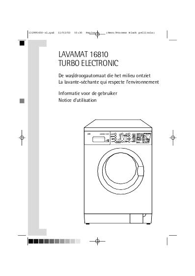 Notice lave linge electrolux