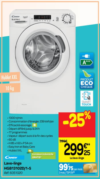 Lave linge chez carrefour