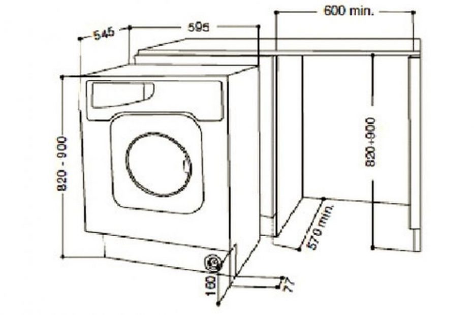 Lave linge taille