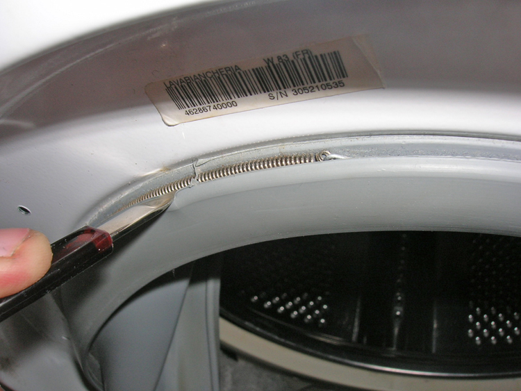 Demonter joint hublot lave linge