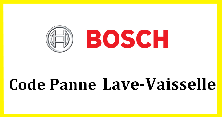 Code erreur lave linge bosch